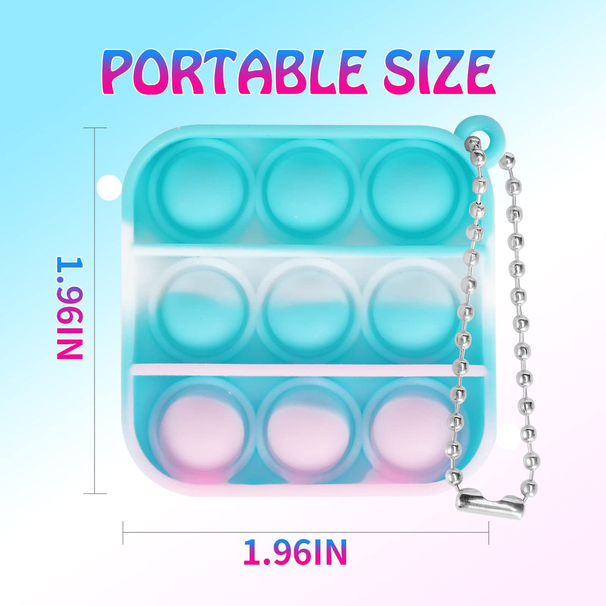 KENWQZI 100-piece mini pop keychain bulk set displayed together.