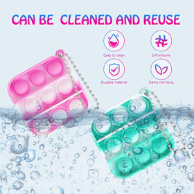 KENWQZI silicone mini pop bubbles being pressed for tactile relief.