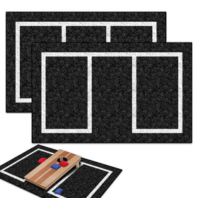 KEOHOLI cornhole mats set of two for stable outdoor play on grass.