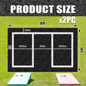 KEOHOLI mats with non-slip felt top for steadier bag toss.