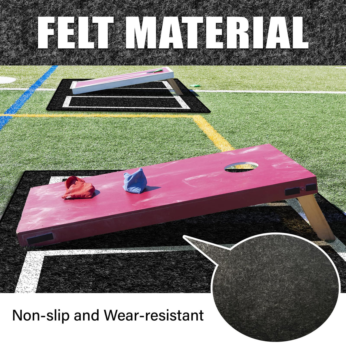 KEOHOLI mat back is waterproof to reduce slip on wet grass.