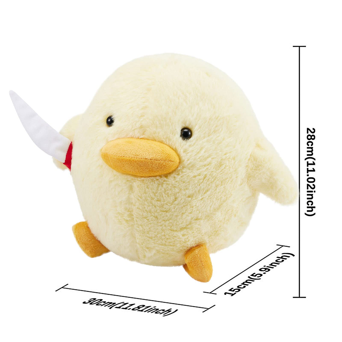 Kephay duck plush placed on bed for cozy bedroom decor
