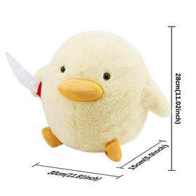 Kephay duck plush placed on bed for cozy bedroom decor