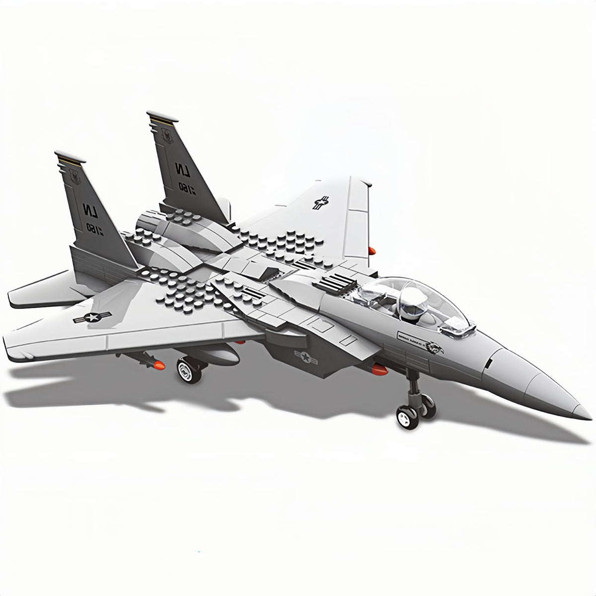 KERHENE F-15 Eagle front view shows detailed build for collectors and Lego fans.
