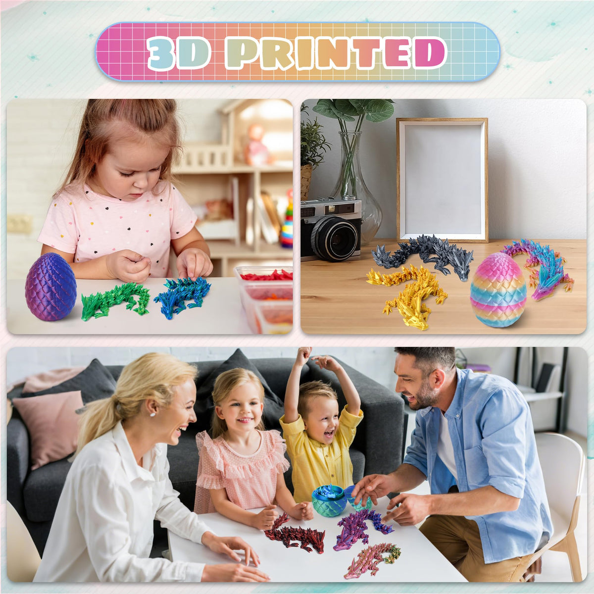 KERIDAZPLY 3D printed dragon egg, eco-friendly materials and imaginative design.