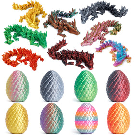 KERIDAZPLY dragon egg set 4pcs with vibrant colors, ideal desk decor.