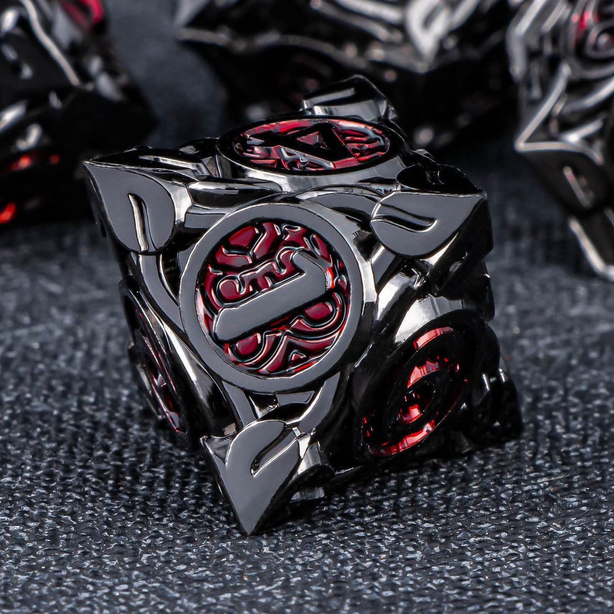 KERWELLSI DND dice on a gaming table during play night.