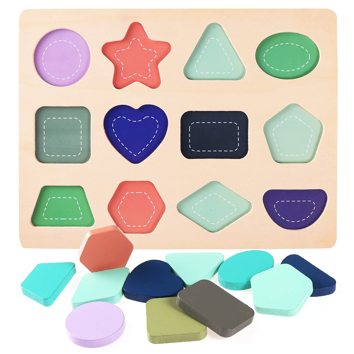Kesletney gift-ready wooden puzzle set for birthdays and holidays