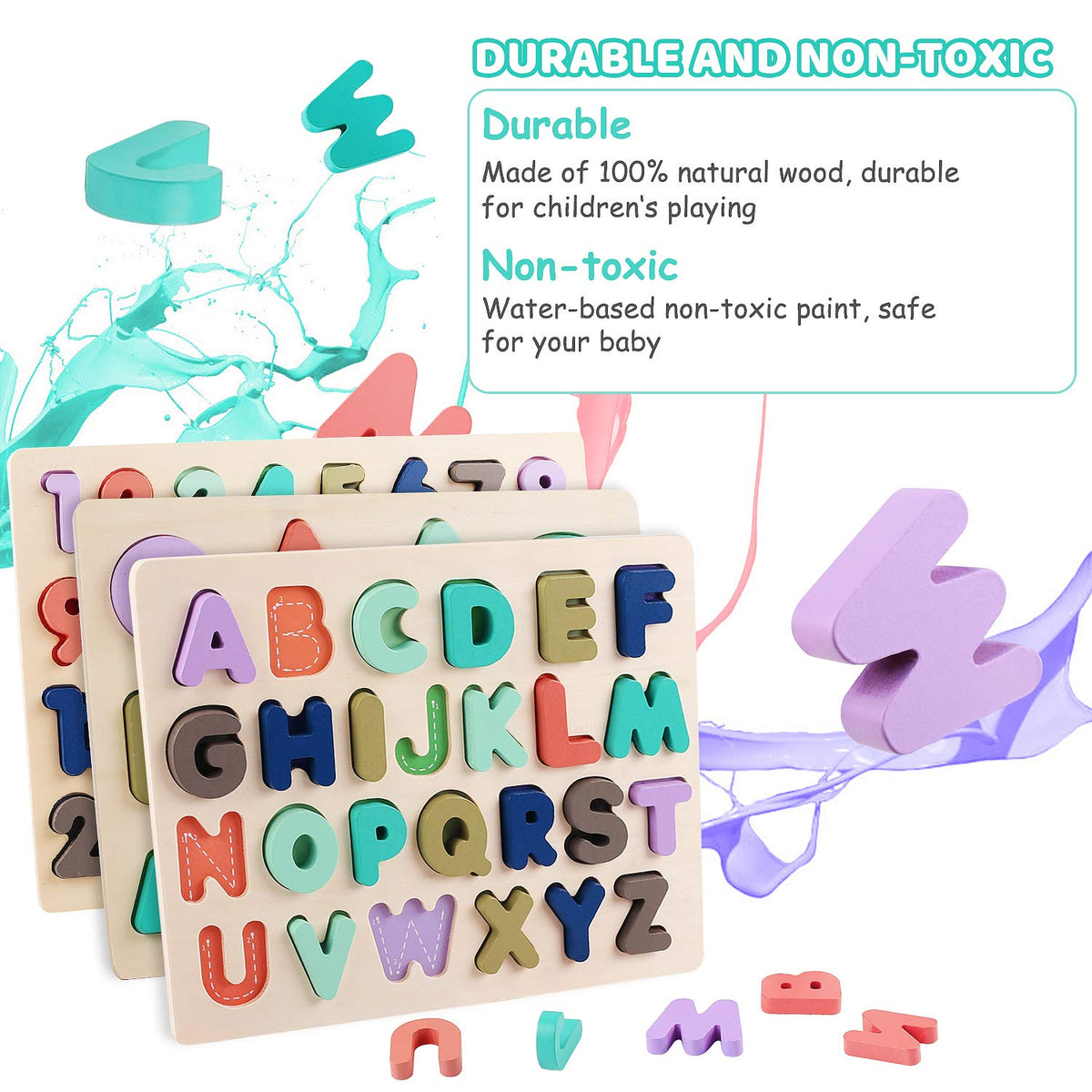 Kesletney wooden number puzzle supports counting practice and logical thinking