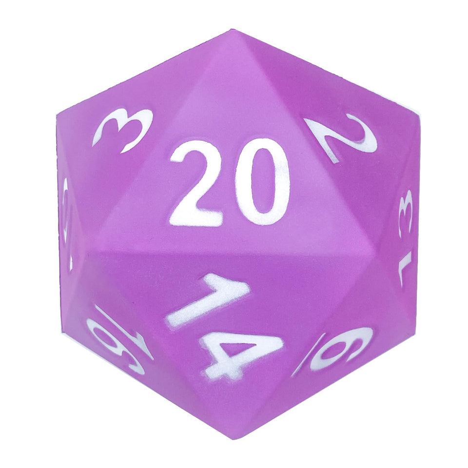 KESS Giant D20 dice, 5-inch face-to-face, perfect for tabletop RPGs and dramatic throws.