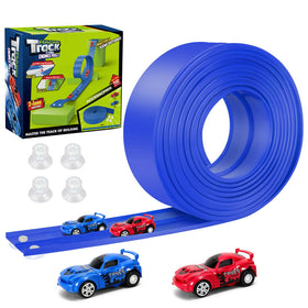 KETIEE Flex Tracks 16ft racetrack with cars for imaginative indoor play.