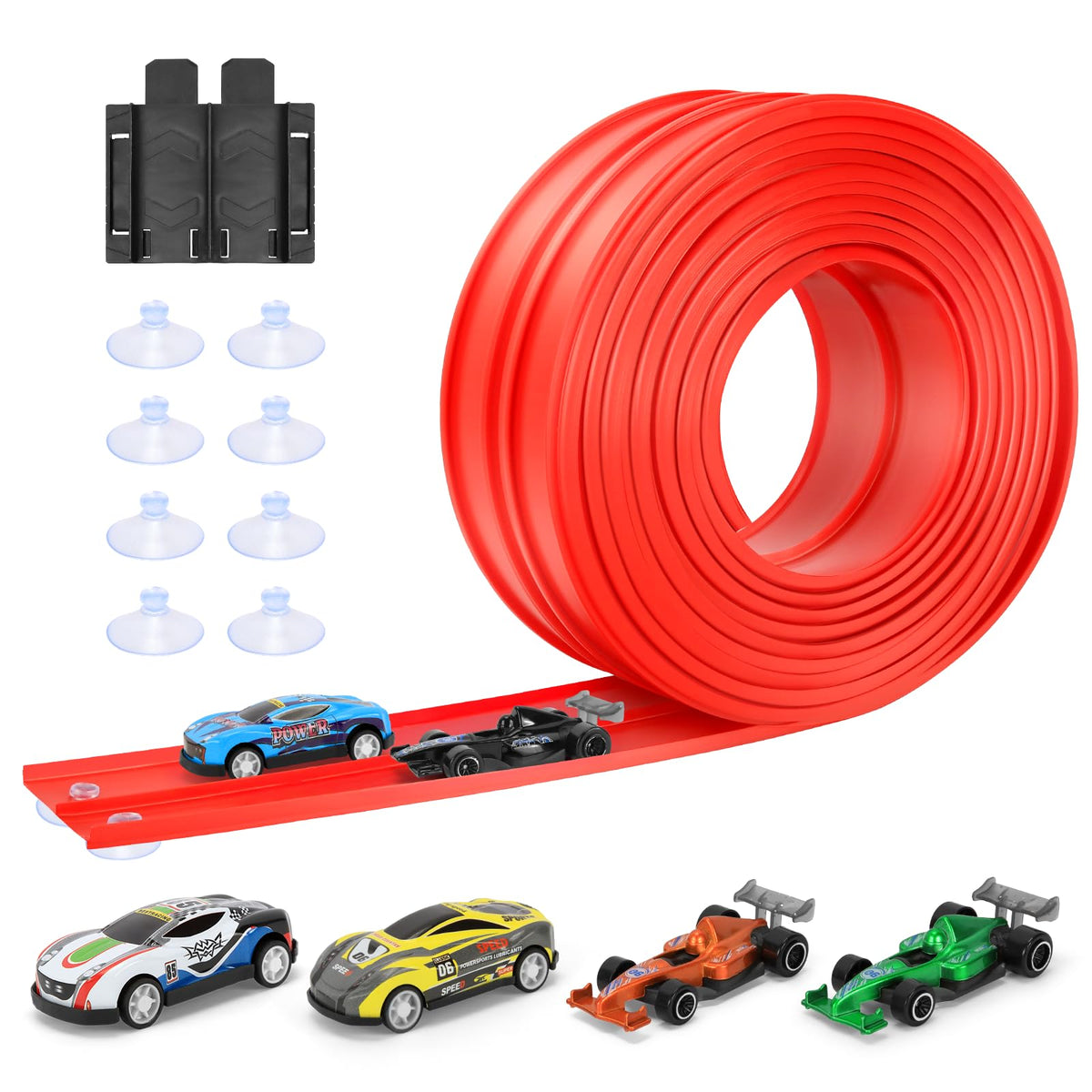 KETIEE Flex Tracks 16ft racing track for versatile indoor and outdoor play.