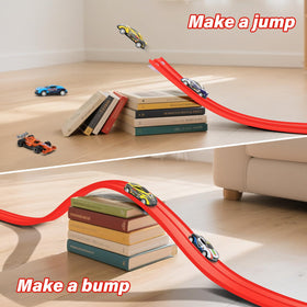 KETIEE Flex Tracks compatible with diecast 1/64th cars for expanded play.