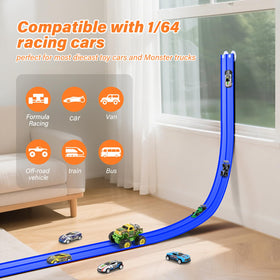 KETIEE Flex Tracks includes four small cars for immediate play and storytelling.