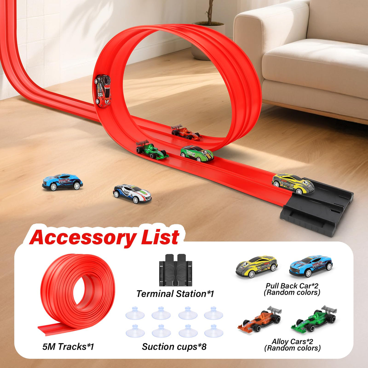 KETIEE Flex Tracks no assembly required for quick setup and play.