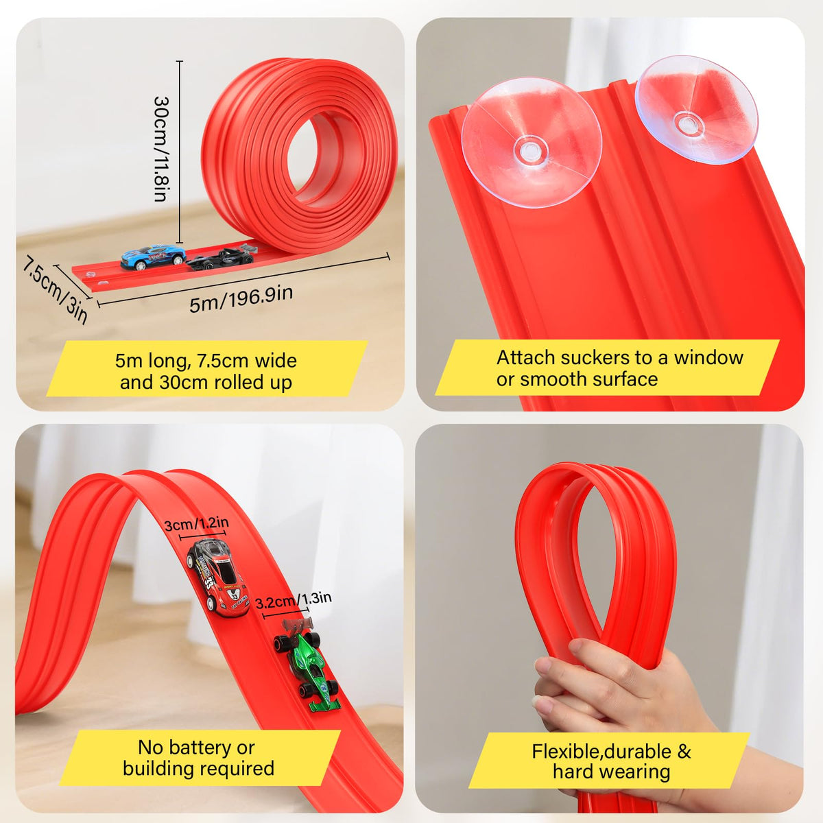 KETIEE Flex Tracks two-lane design supports friendly competition.