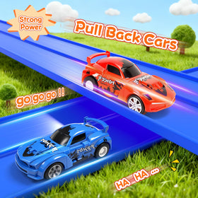 KETIEE Flex Tracks two-lane ramp promotes cooperative and solo racing.