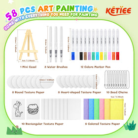 KETIEE foam paper templates showing shapes for 3D textures in crafts