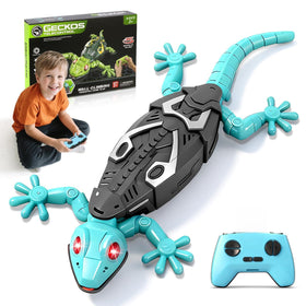 KETIEE RC wall crawler gecko gliding across a wall for imaginative play sessions