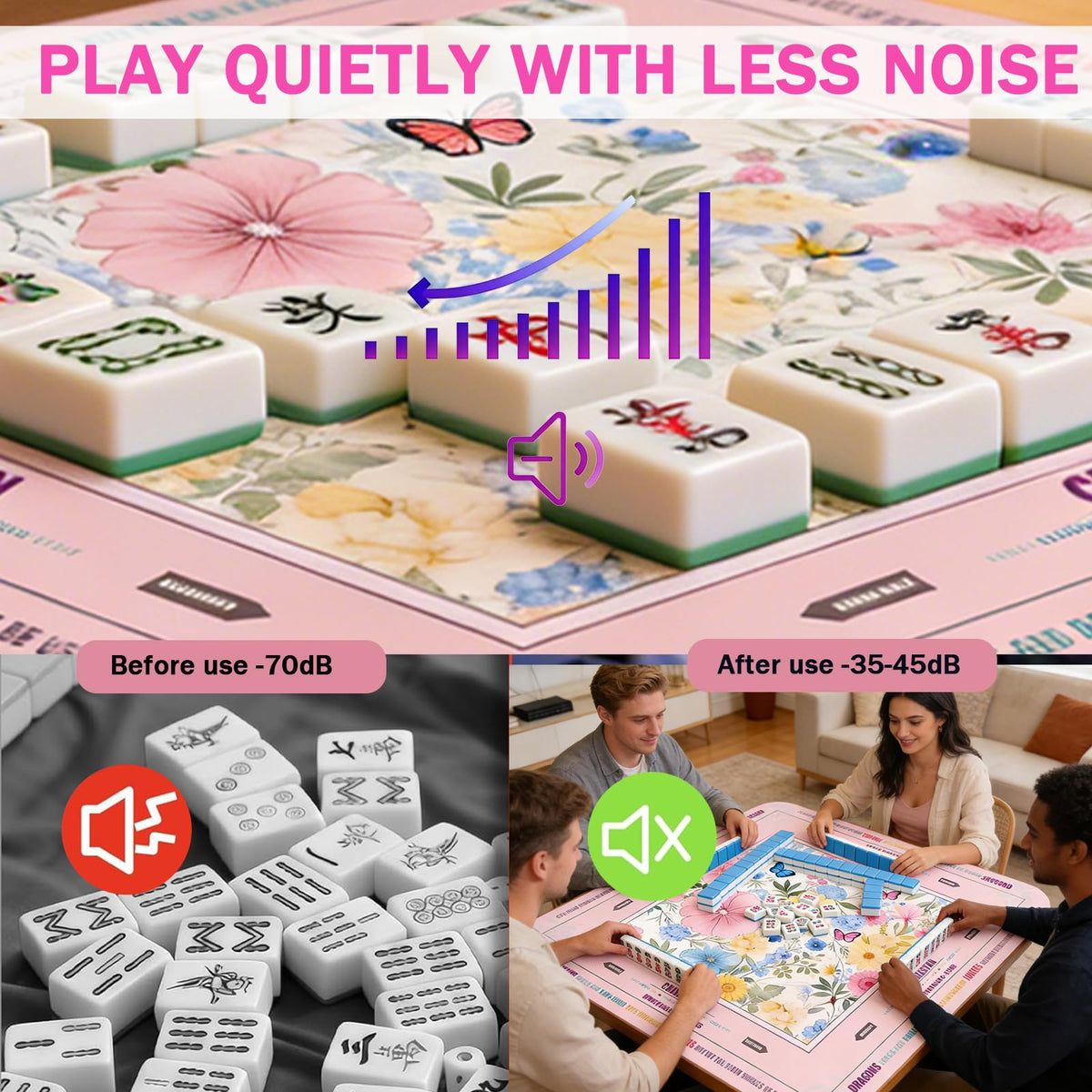 Ketliyaze mat supports poker, cards, board games, and tile games