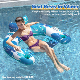 KEUCL pool floats quick deflate and travel-friendly foldable design