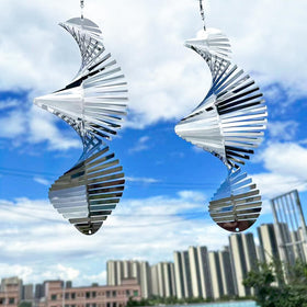 Kexsscai wind spinner features a mirror reflection design that shifts color in sunlight
