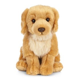 Keycraft Living Nature Golden Retriever plush full view, ideal cuddle companion.