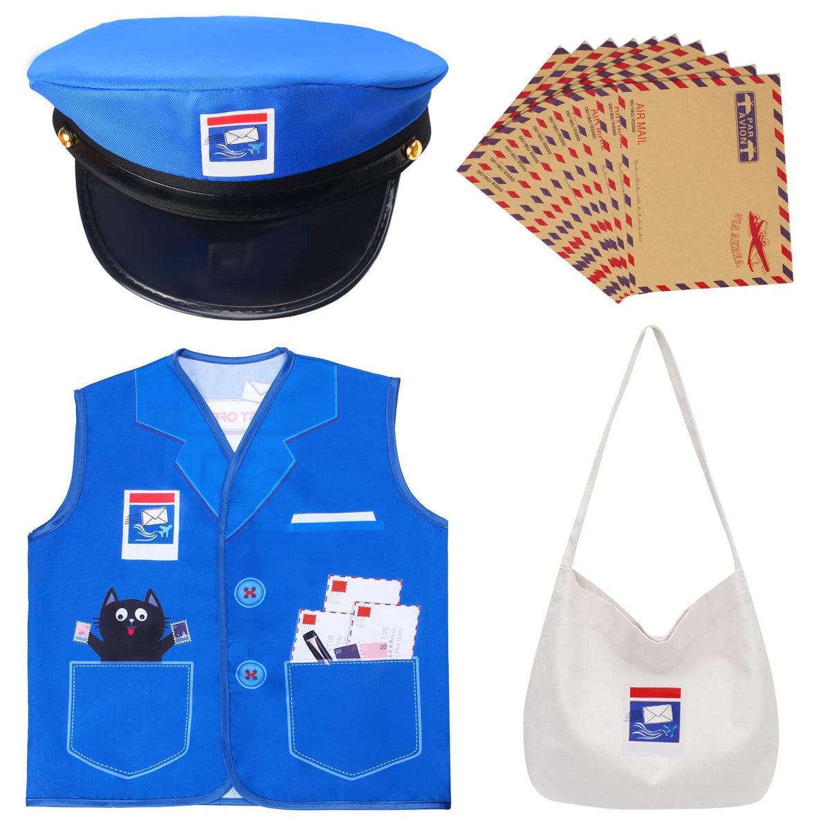 Keymall kids mailman hat with adjustable back closure for comfy wear during play