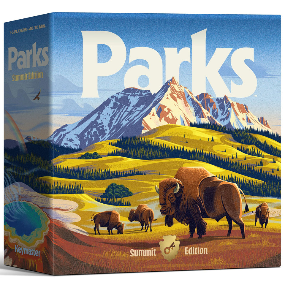 Keymaster Games Parks Summit Deluxe cover invites family-friendly outdoor exploration