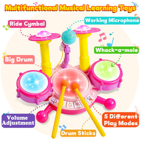 Keysense 3-pad drum set supports coordinated, imaginative play.