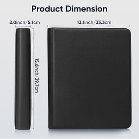 Keyufox binder reinforced spine keeps pages flat for easy viewing.