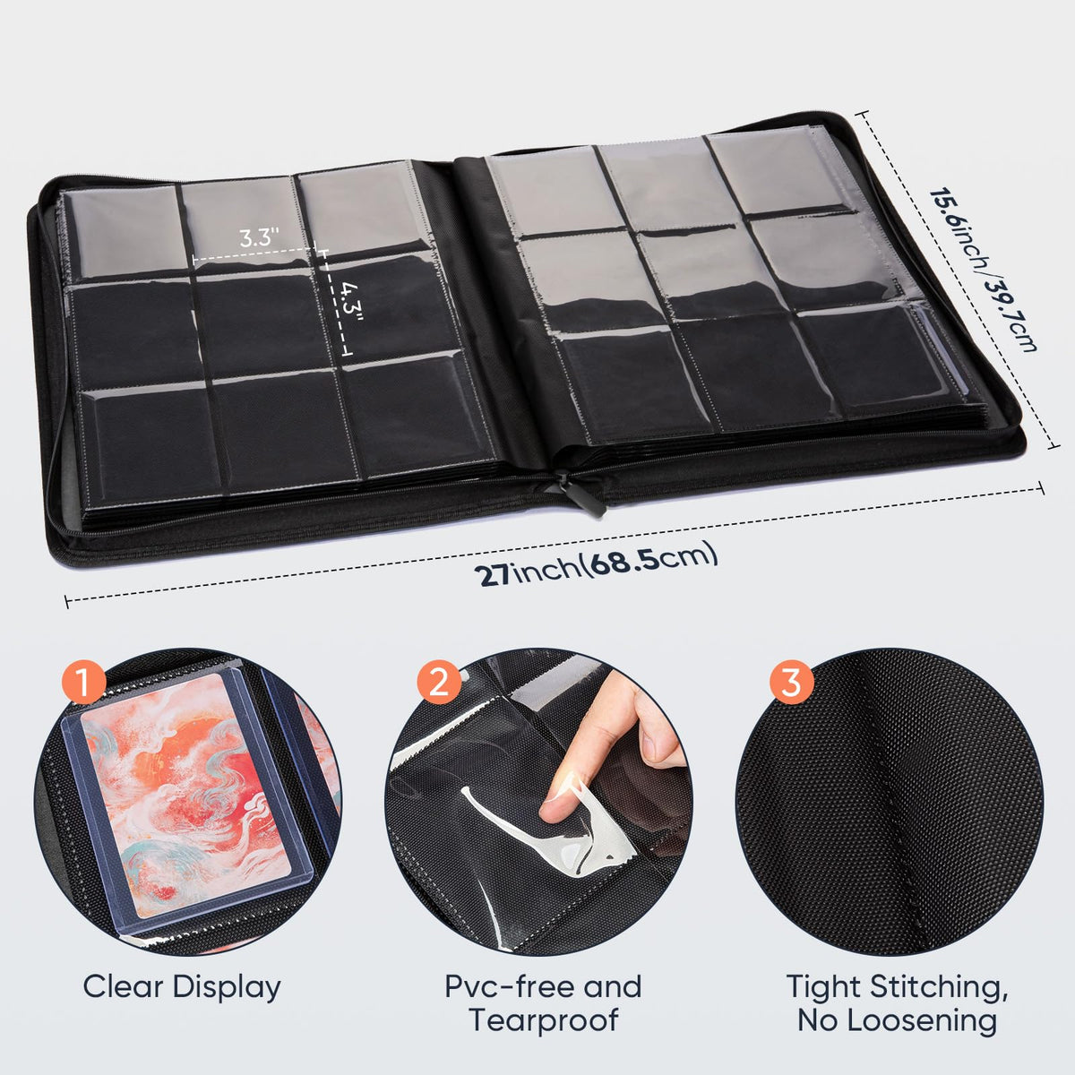 Keyufox binder zipper design ensures secure portability and dust protection.