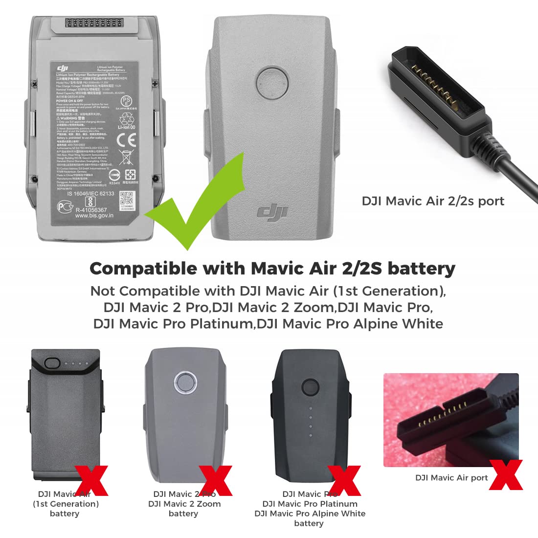 KFD 13.2V 2.82A AC/DC adaptor provides stable power for DJI devices.