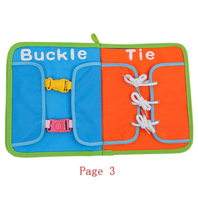 Kghios BusyBoard tie promotes lacing skills and steady finger control