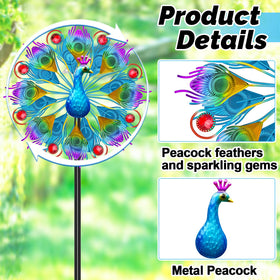 KHayRovies colorful metal garden decor adds bold color to outdoor spaces