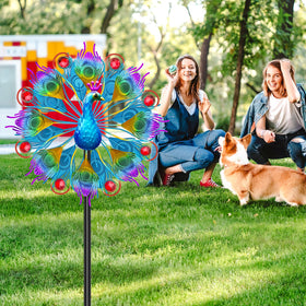 KHayRovies weatherproof wind spinner withstands sun and rain for year round use