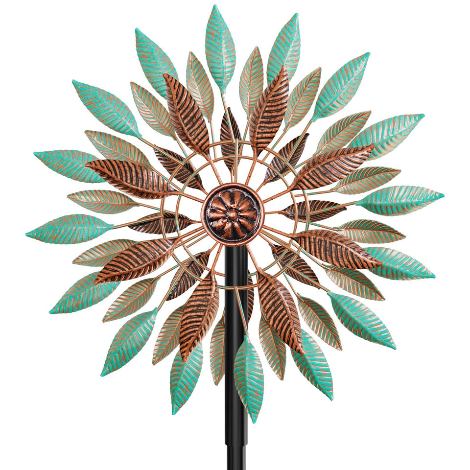 KHayRovies wind spinner with four blades adds dynamic motion to your garden.