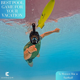 Khroom Underwater Torpedo is ideal for pool football and games, boosting water confidence.