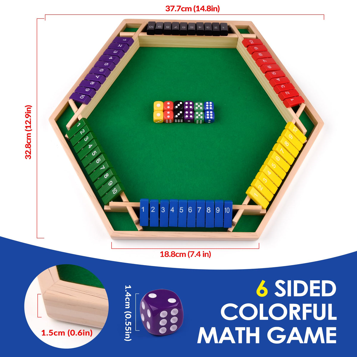 Kiapeak Shut The Box in action with rolling dice for strategy