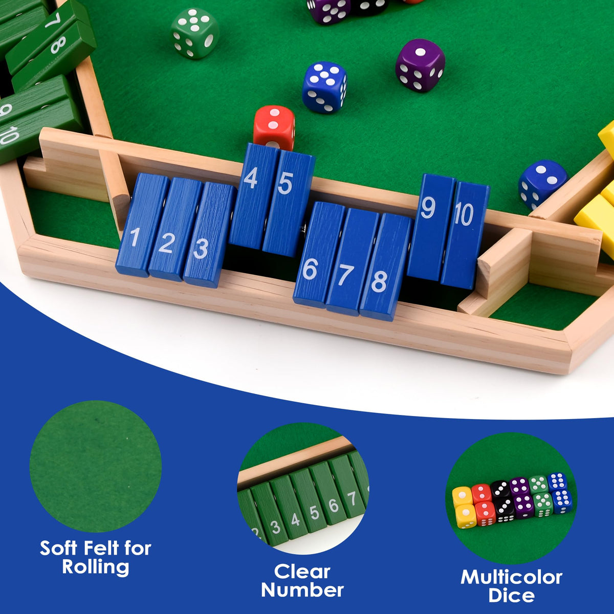 Kiapeak Shut The Box showcases pine wood craftsmanship for lasting play