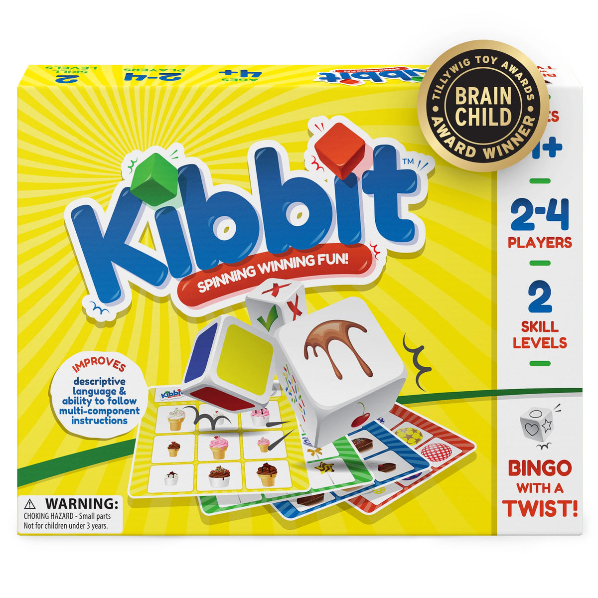 Kibbit forest theme bingo board enhances descriptive language during play.
