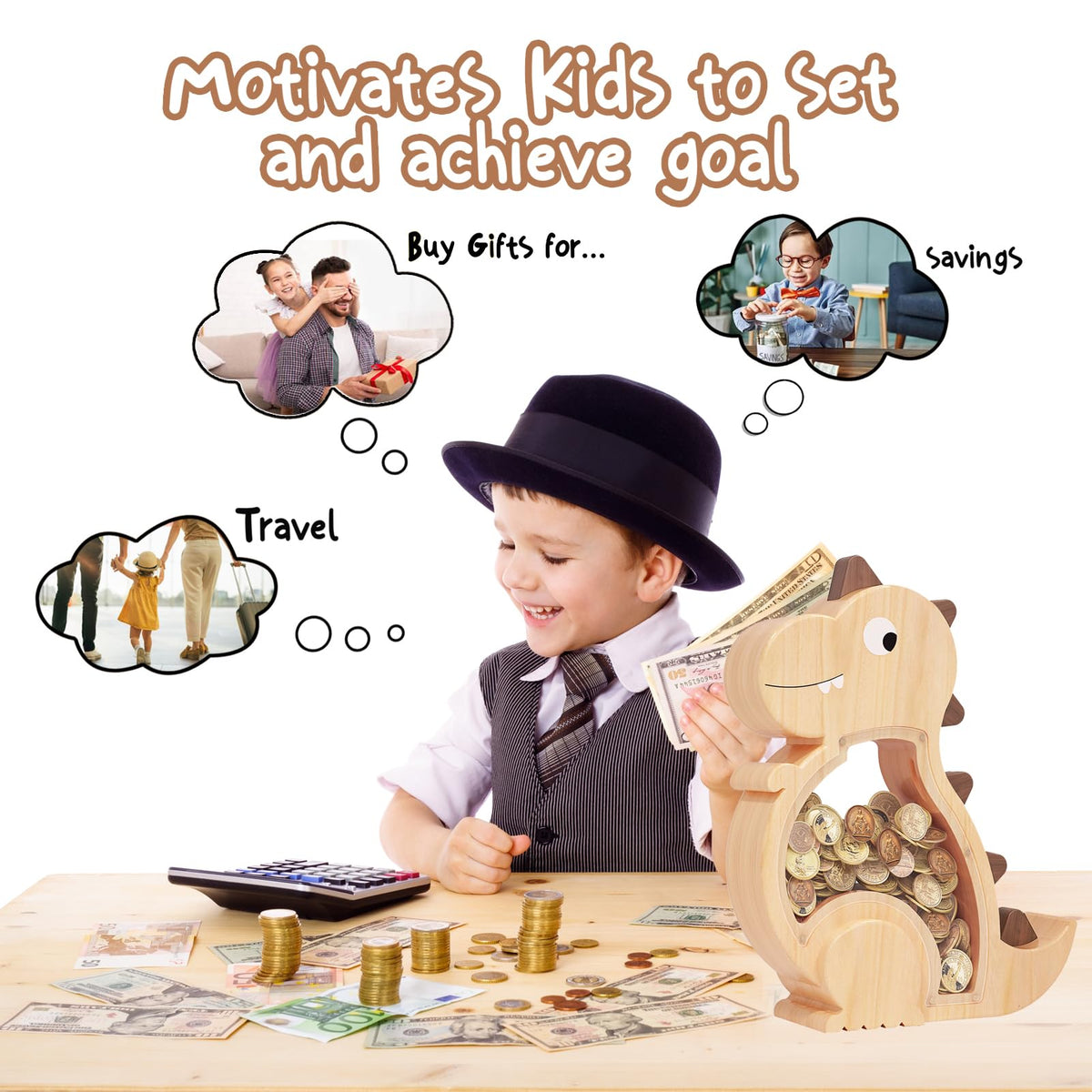 Kibelly gift-ready piggy bank perfect for birthdays and holidays