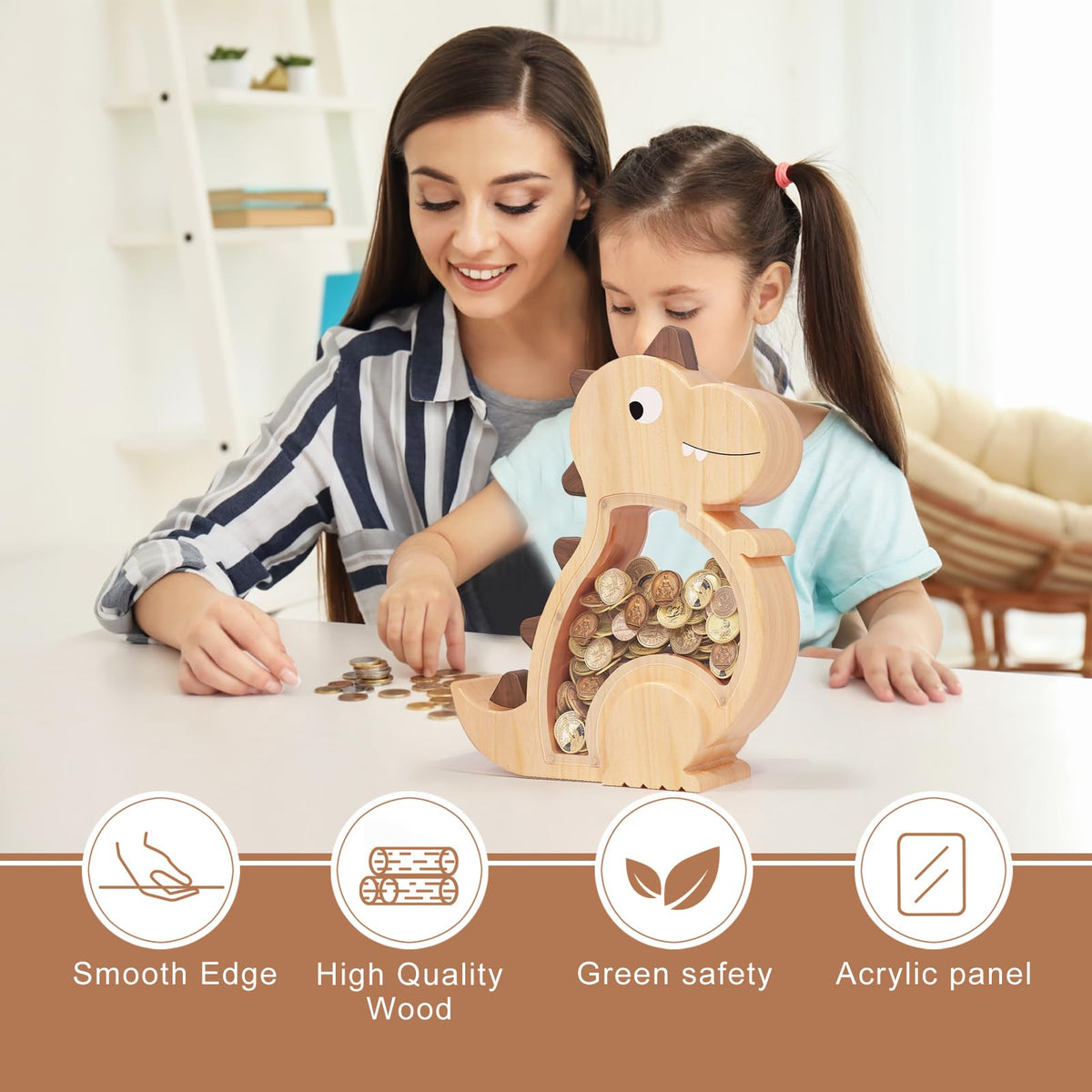 Kibelly kid-friendly piggy bank design suited for learning and imagination