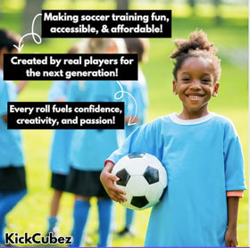 KickCubez family-friendly activity encourages daily soccer practice.