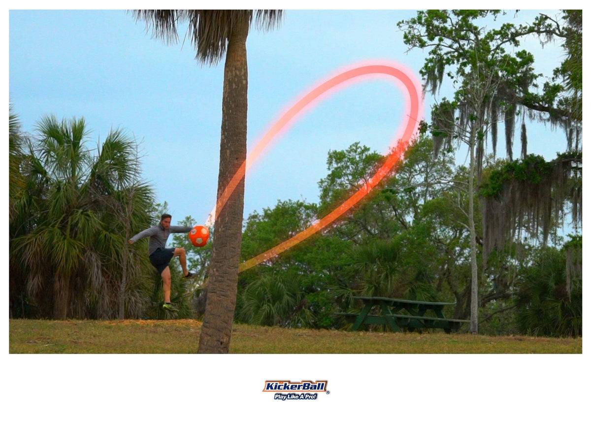 Kickerball ball with pump included ensures quick setup before play