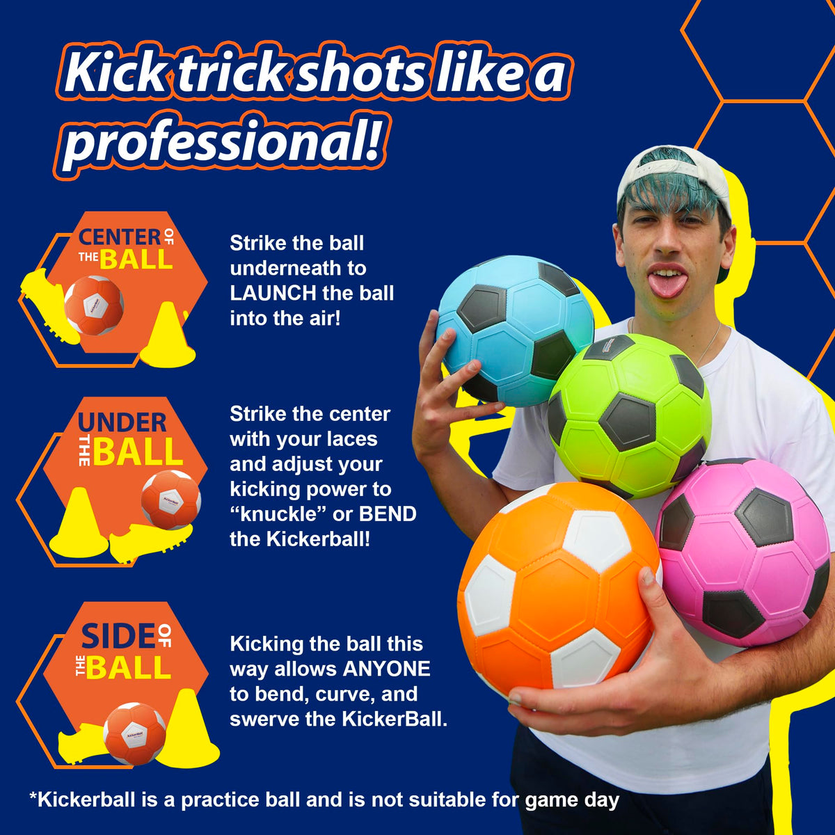 Kickerball pump and directions help inflate quickly for practice