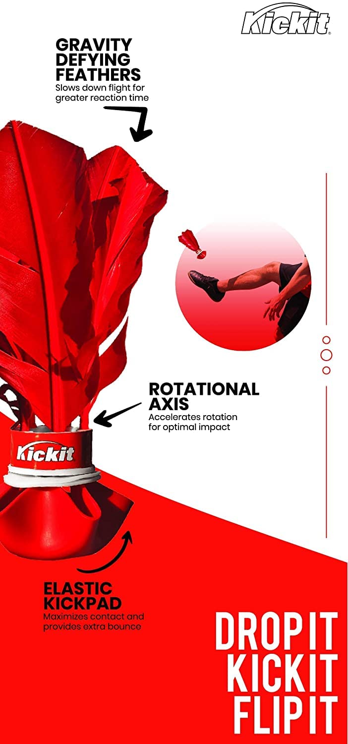 Kickit birdie soccer trainer in action outdoors demonstrates lively, engaging ball control.