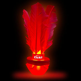 Kickit Inferno LED Birdie Trainer front view for night play and skill building