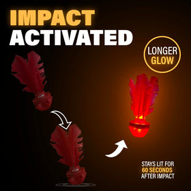 Kickit Inferno LED Birdie Trainer night-play setup for indoor and outdoor training sessions