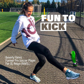 Kickit Original Birdie Trainer indoors for safe practice and fun
